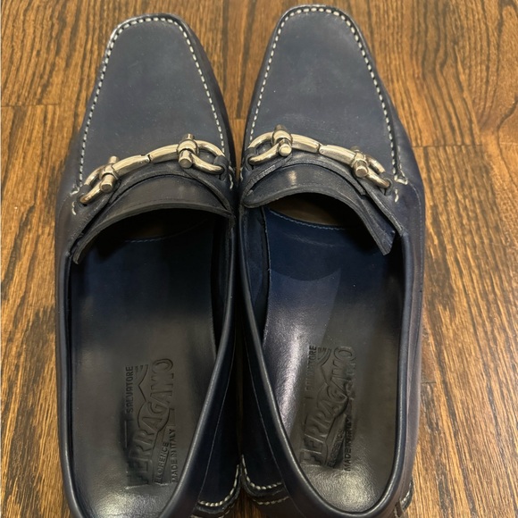 Men\'s Navy Loafers with Silver Detailing main image 4